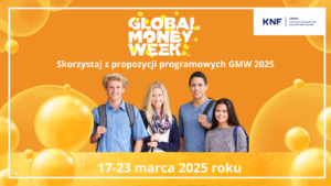 Młodzież na plakacie reklamującym Global Money Week