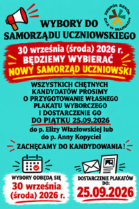 Plakat- wybory do samorządu uczniowskiego